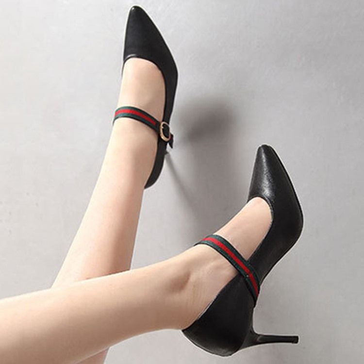 Color Block Stiletto Hælspenne Dame Pumps