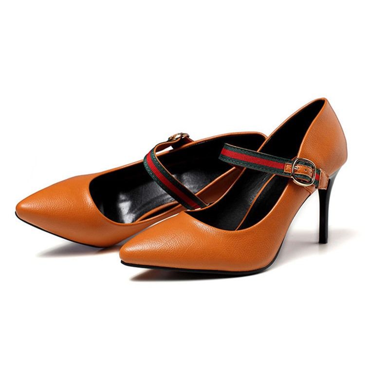 Color Block Stiletto Hælspenne Dame Pumps