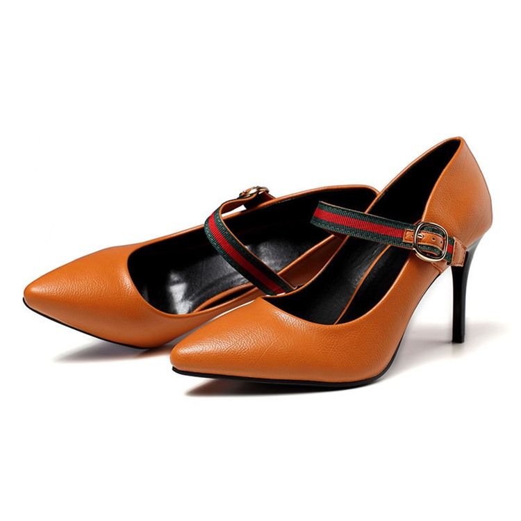 Color Block Stiletto Hælspenne Dame Pumps