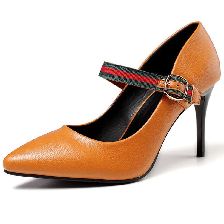 Color Block Stiletto Hælspenne Dame Pumps