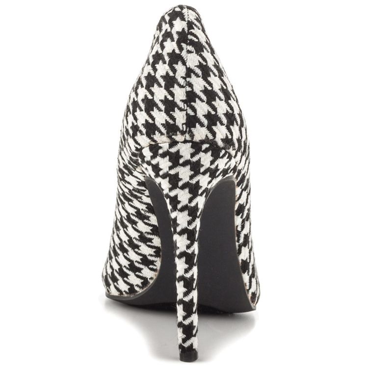 Houndstooth Point Toe Pumps