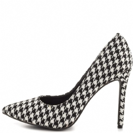 Houndstooth Point Toe Pumps