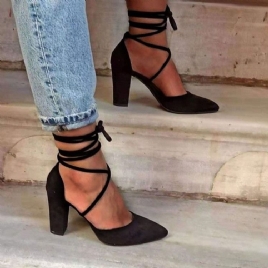 Lace-Up Lace-Up Chunky Heel Western Tynne Sko