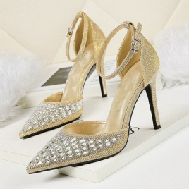 Rhinestone Spiss Tåspenne Stiletthæl Damepumper