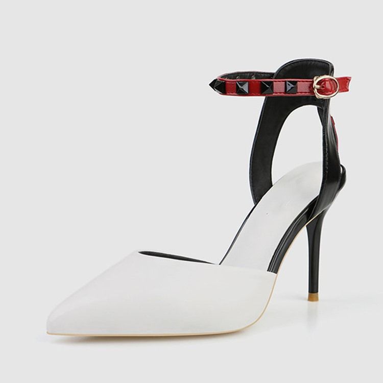 Spiss Tå Stiletthæl Line-Stil Spenne Sexy Pumps