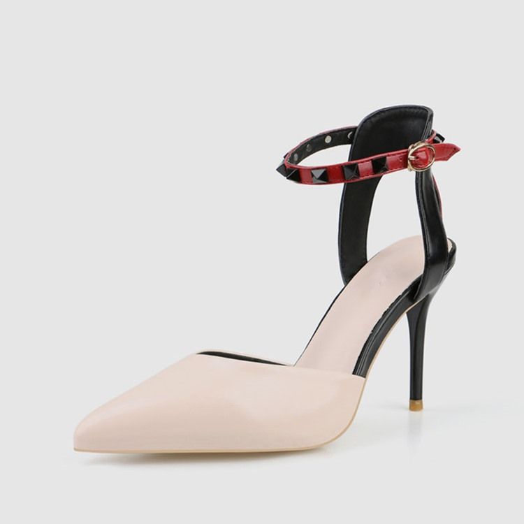 Spiss Tå Stiletthæl Line-Stil Spenne Sexy Pumps