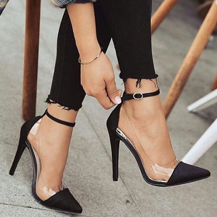 Stiletthælspenne Spenne Western Thin Sko Pumps