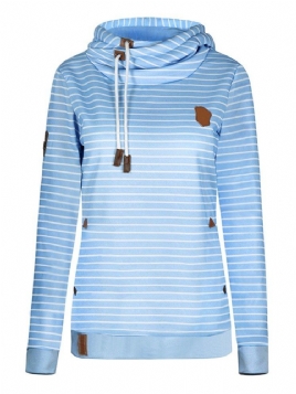 Stripe Loose Casual Kul Hettegenser