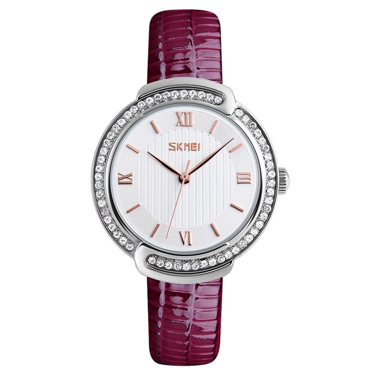 Rhinestone Leather Watch Belte For Dame Watch