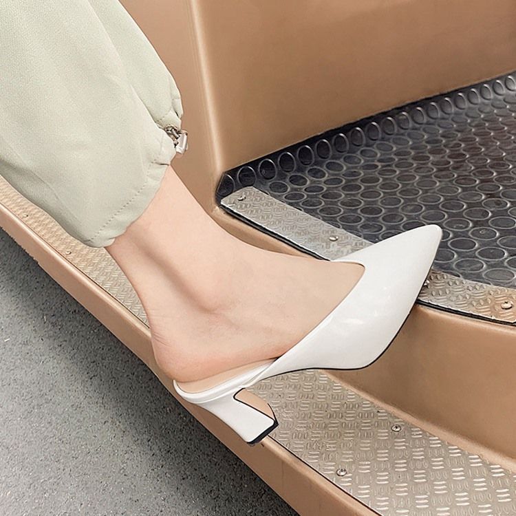 Slip-On Chunky Heel Closed Toe Casual Tøfler