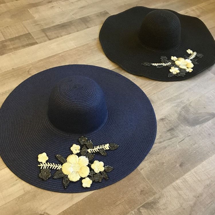 Broderi Blomstersolhatt