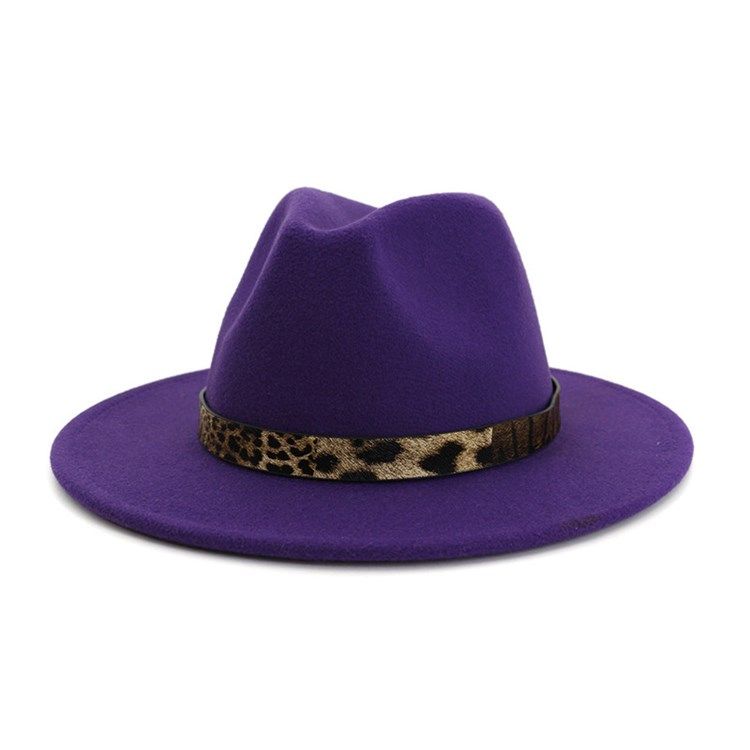 Fedora Hat Print Leopard Vinterhatter