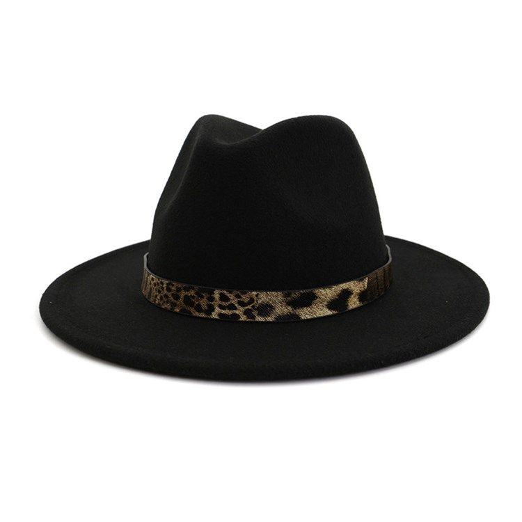 Fedora Hat Print Leopard Vinterhatter