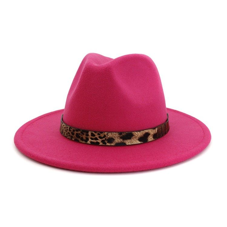 Fedora Hat Print Leopard Vinterhatter