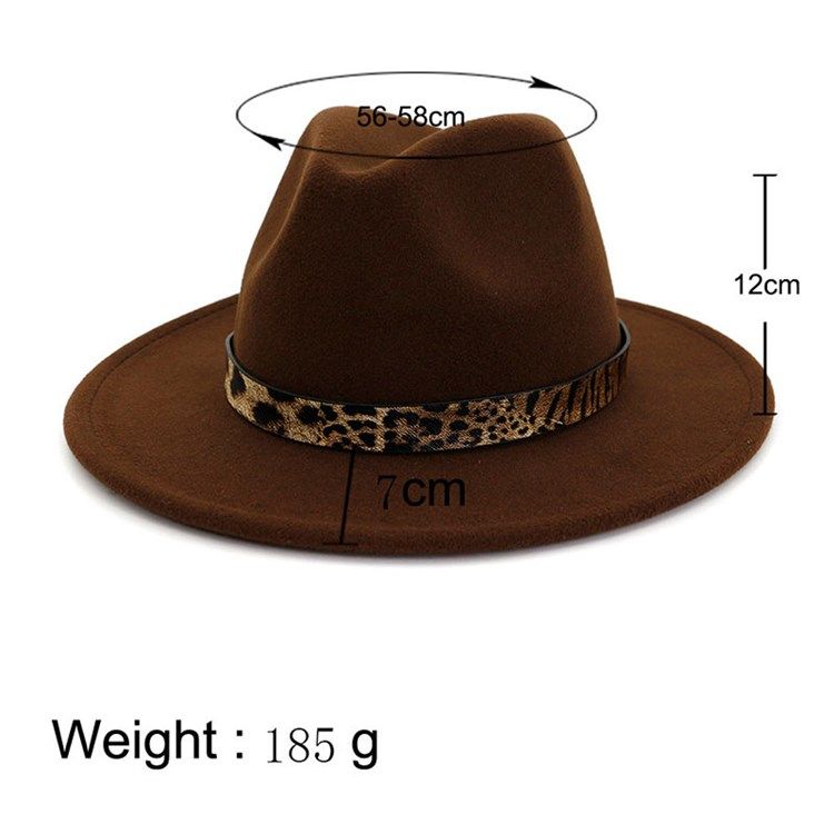 Fedora Hat Print Leopard Vinterhatter