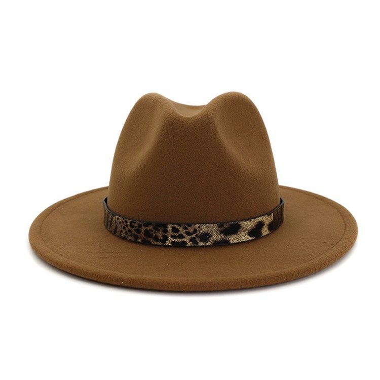 Fedora Hat Print Leopard Vinterhatter