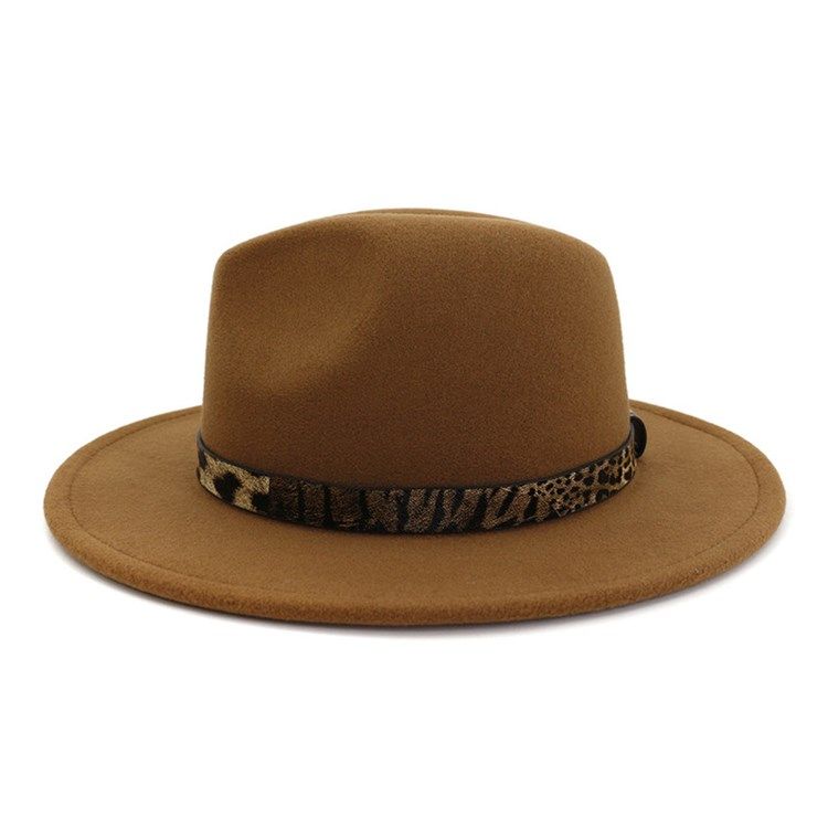 Fedora Hat Print Leopard Vinterhatter