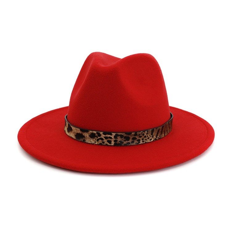 Fedora Hat Print Leopard Vinterhatter