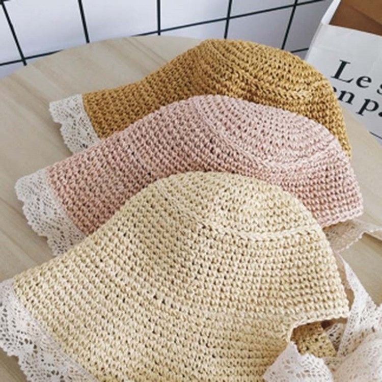 Lace Strå Hule Sommerhatter