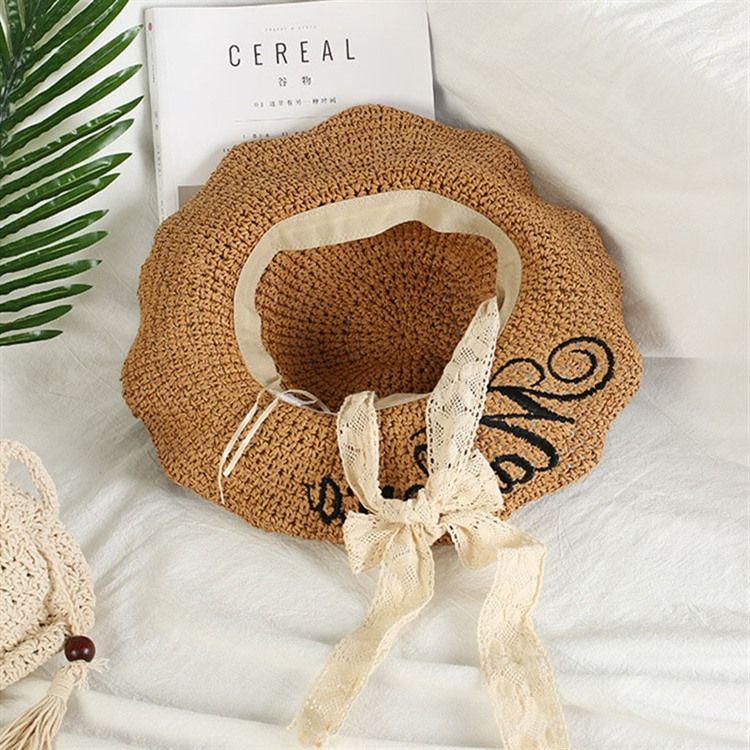 Ny Stil Straw Spring Letter Hat