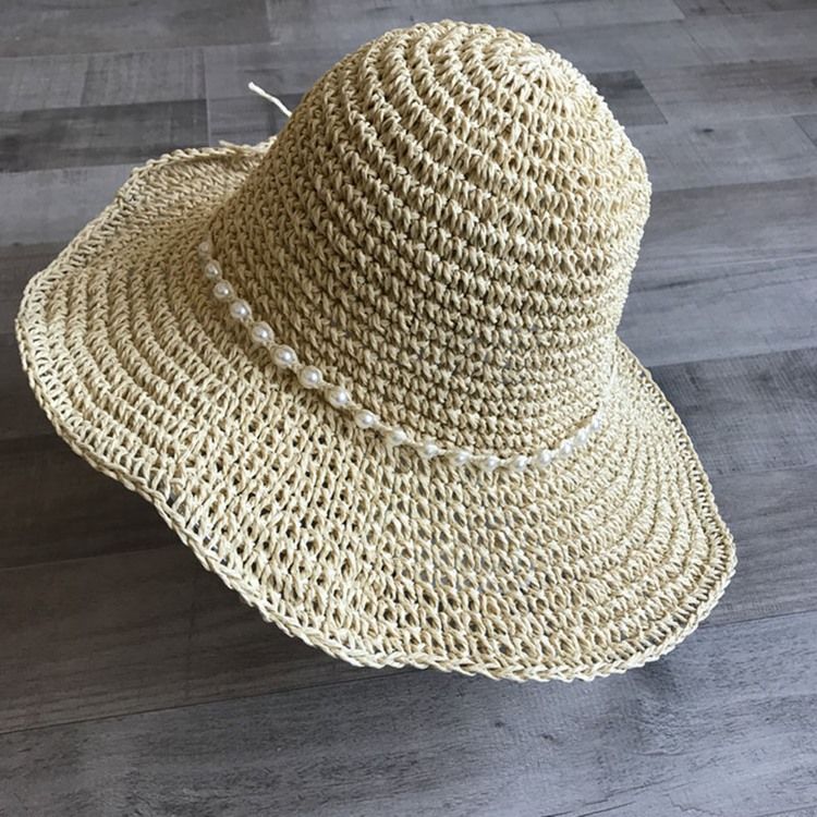 Stråflettet Artikkel Pearl Summer Plain Hat