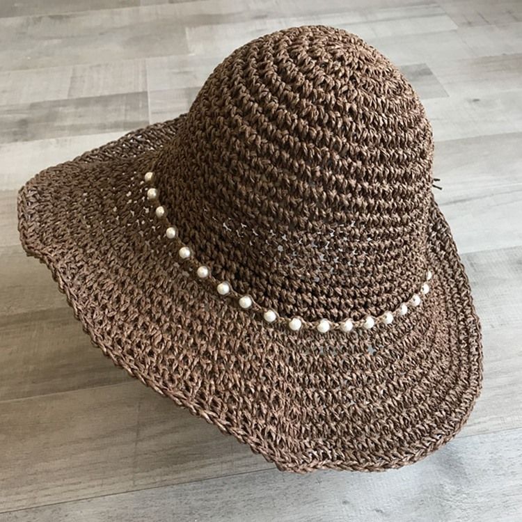 Stråflettet Artikkel Pearl Summer Plain Hat