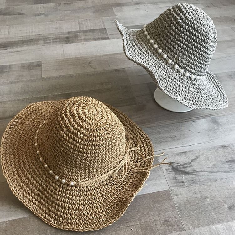 Stråflettet Artikkel Pearl Summer Plain Hat