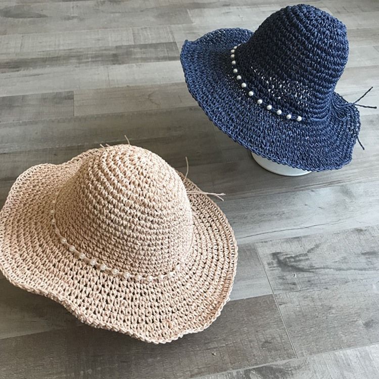 Stråflettet Artikkel Pearl Summer Plain Hat