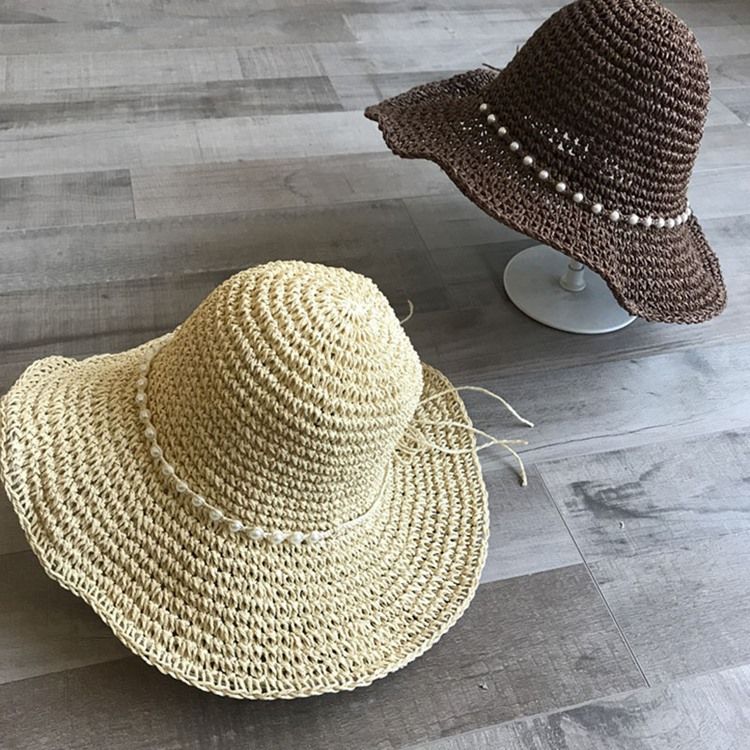 Stråflettet Artikkel Pearl Summer Plain Hat