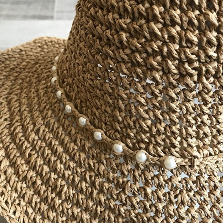 Stråflettet Artikkel Pearl Summer Plain Hat