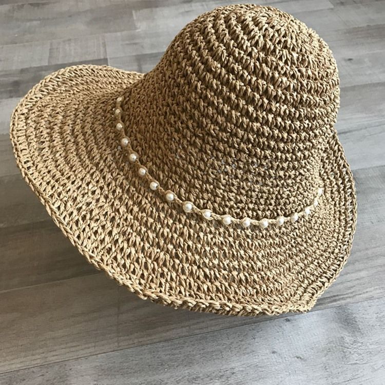 Stråflettet Artikkel Pearl Summer Plain Hat