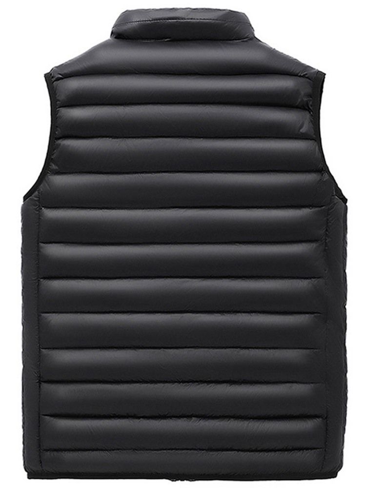 Vanlig Tykk Stativ Krage Fall Casual Vest