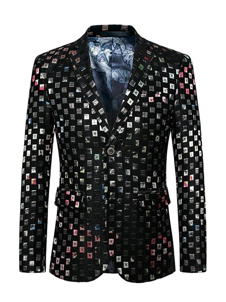 Vogue Party Qaulity Print Blazer For Menn