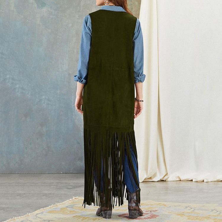 Vanlig Dusk V-Hals Fall Long Vest