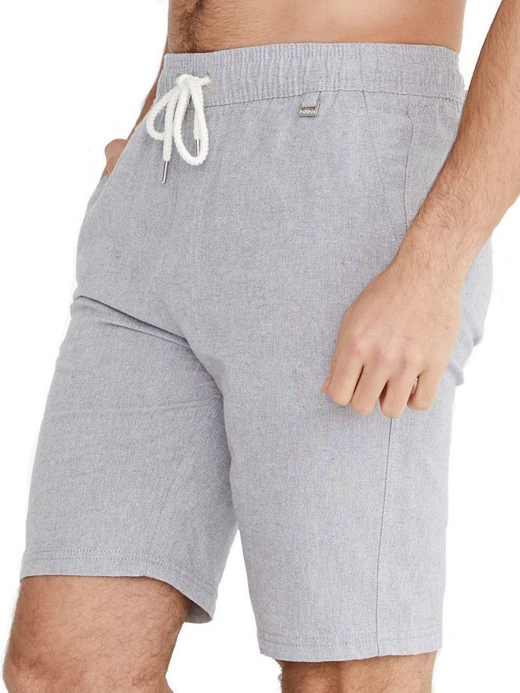 Casual Shorts For Menn Med Snøring