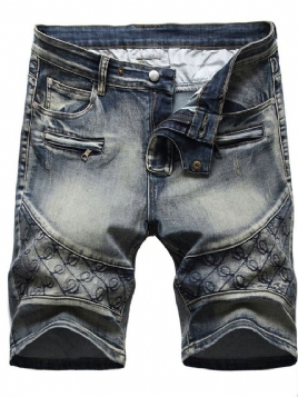 Denimshorts For Menn Med Rett Lomme