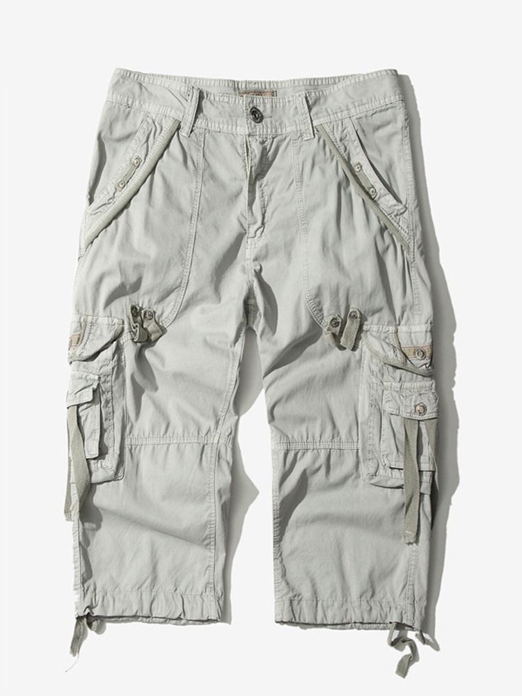 Lomme Rett Ensfarget Midje Shorts For Menn