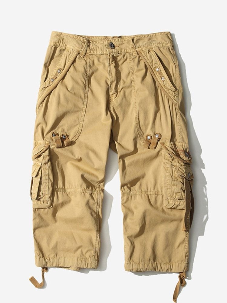 Lomme Rett Ensfarget Midje Shorts For Menn