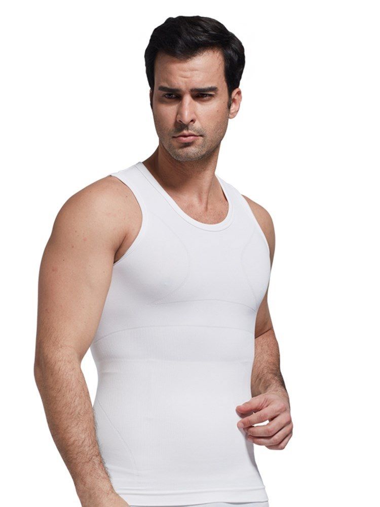 Anti-Svette Pustende Body Shaping Sports Vest Topp For Menn