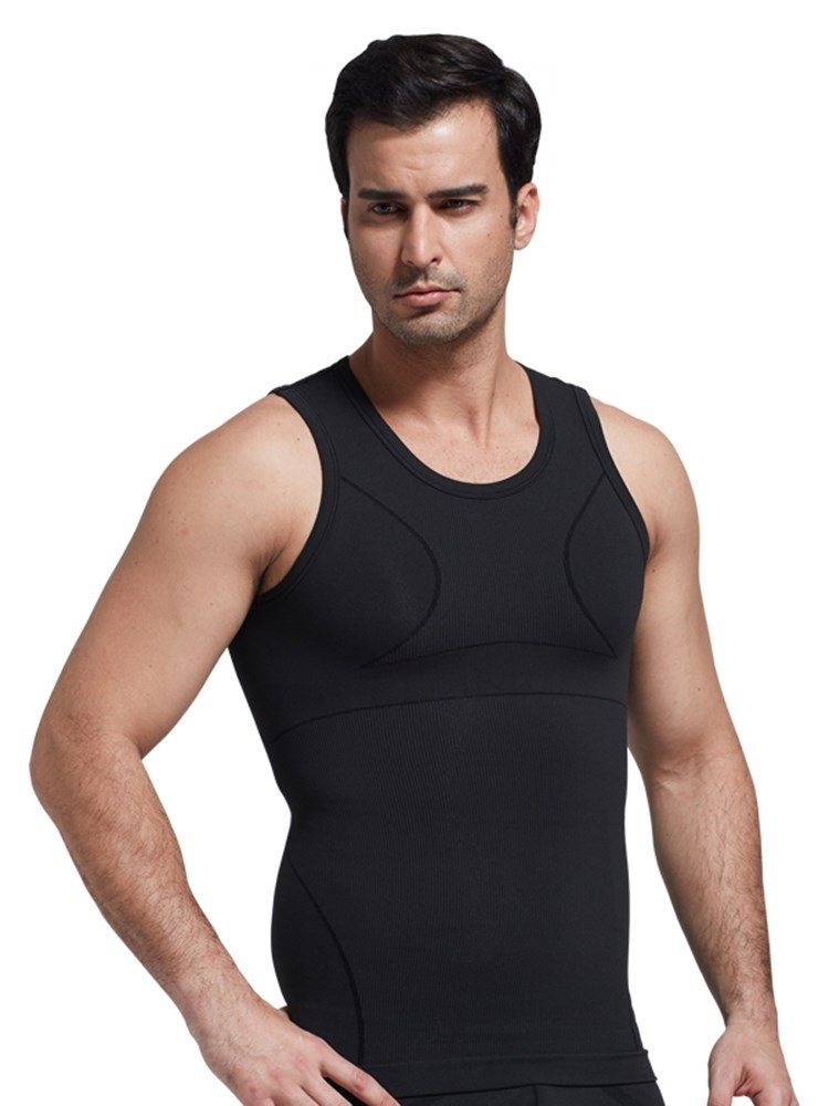 Anti-Svette Pustende Body Shaping Sports Vest Topp For Menn