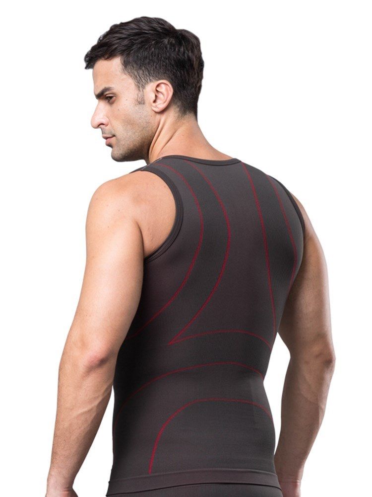 Anti-Svette Pustende Body Shaping Sports Vest Topp For Menn