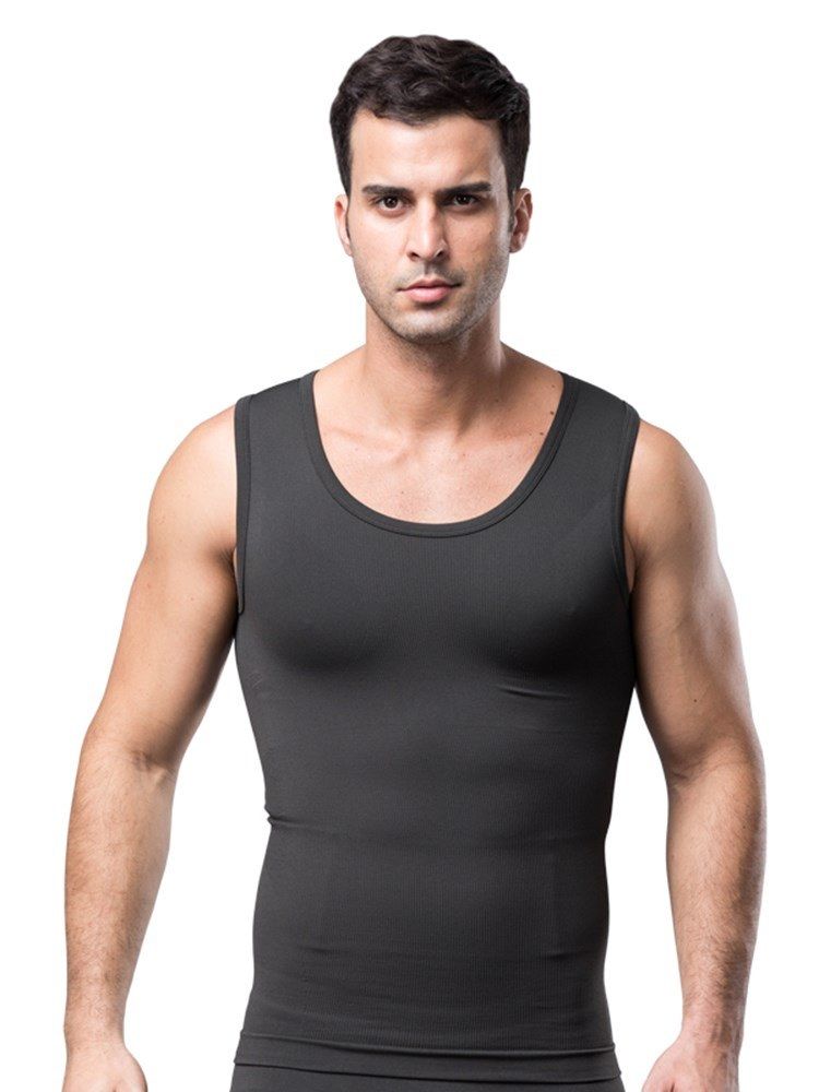 Anti-Svette Pustende Body Shaping Sports Vest Topp For Menn