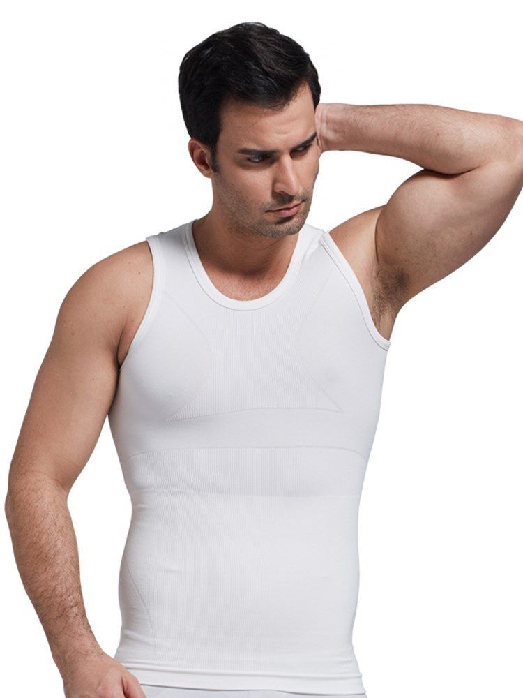 Anti-Svette Pustende Body Shaping Sports Vest Topp For Menn