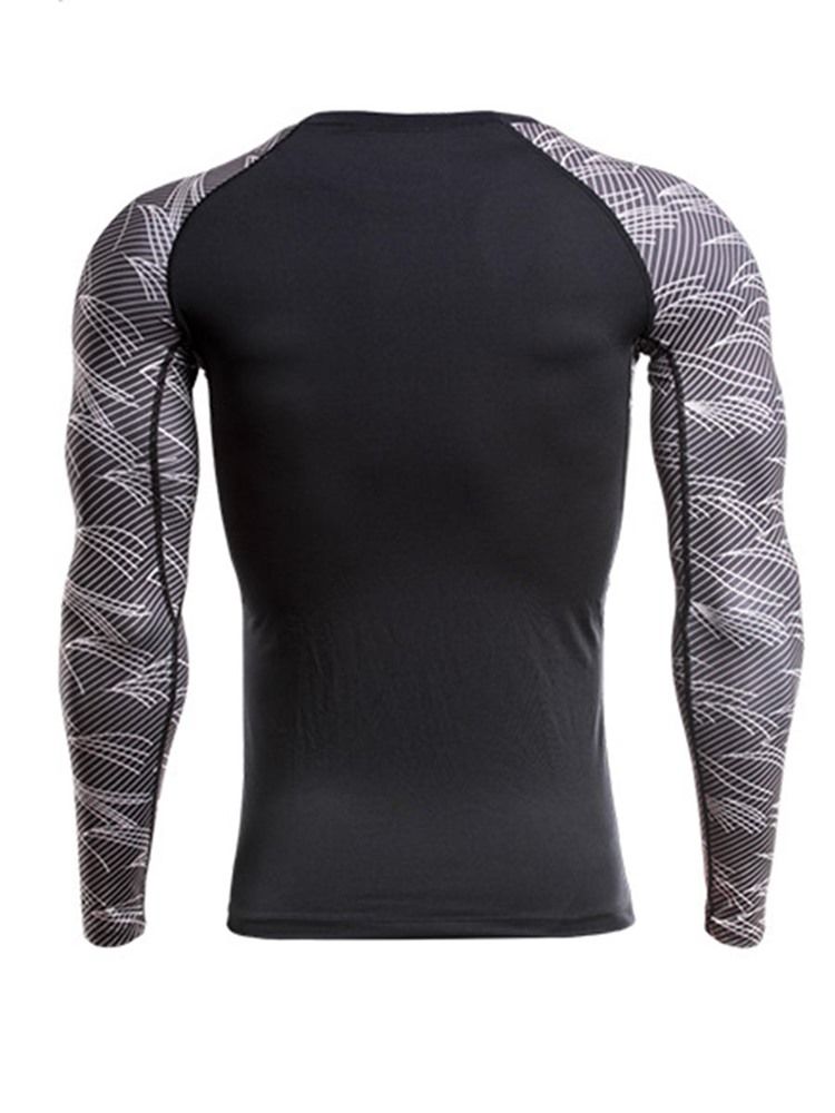 Color Block Pullover Langermet Quick Dry Gym Sportsoverdeler