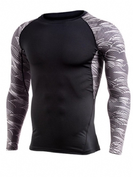 Color Block Pullover Langermet Quick Dry Gym Sportsoverdeler