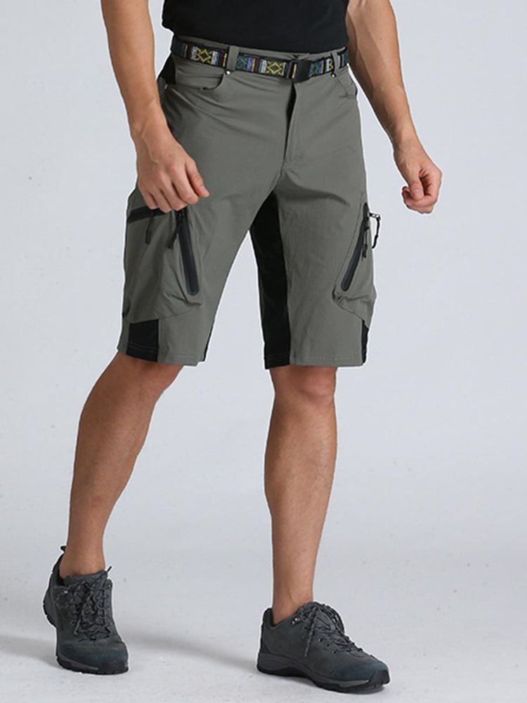 Herre Patchwork Color Block Outdoor Shorts Sommersportsbukser