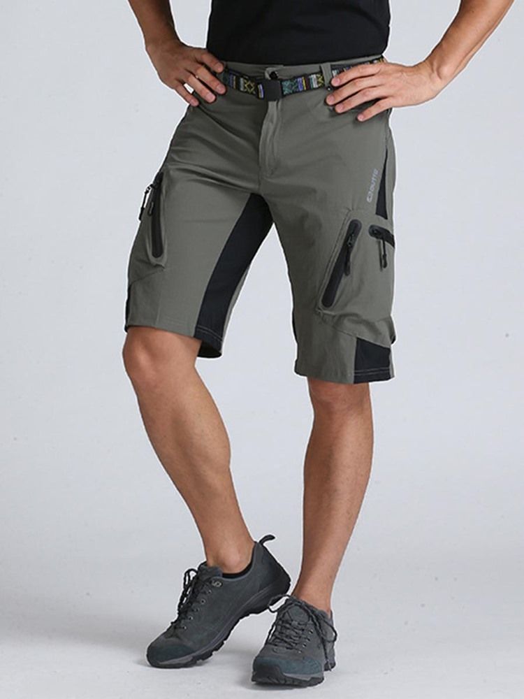 Herre Patchwork Color Block Outdoor Shorts Sommersportsbukser