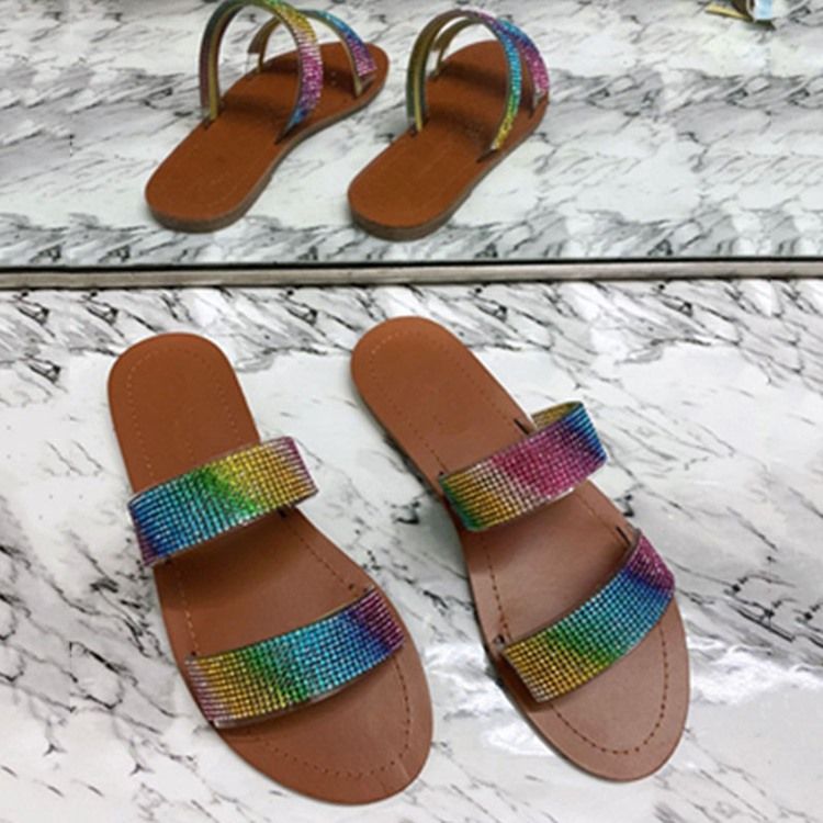 Flat Med Slip-On Flip Flop Sommertøfler