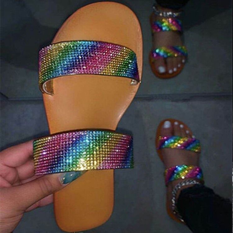 Flat Med Slip-On Flip Flop Sommertøfler