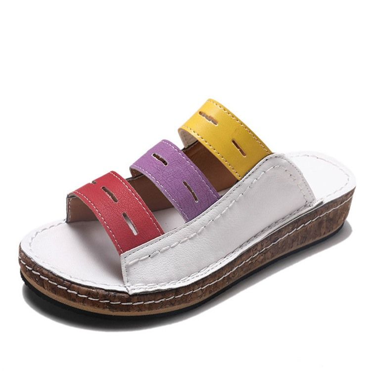 Hule Flip Flop Slip-On Color Block Tøfler